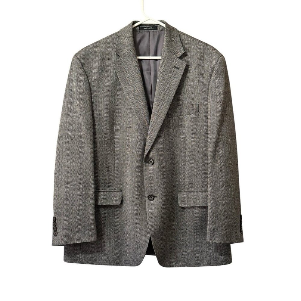 Lauren Ralph Lauren Gray Herringbone Style 100% Wool Size‎ 42S Professional City